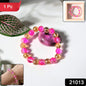 Elegant Dual-tone Crystal Beaded Stretch Bracelet (1 Pc)