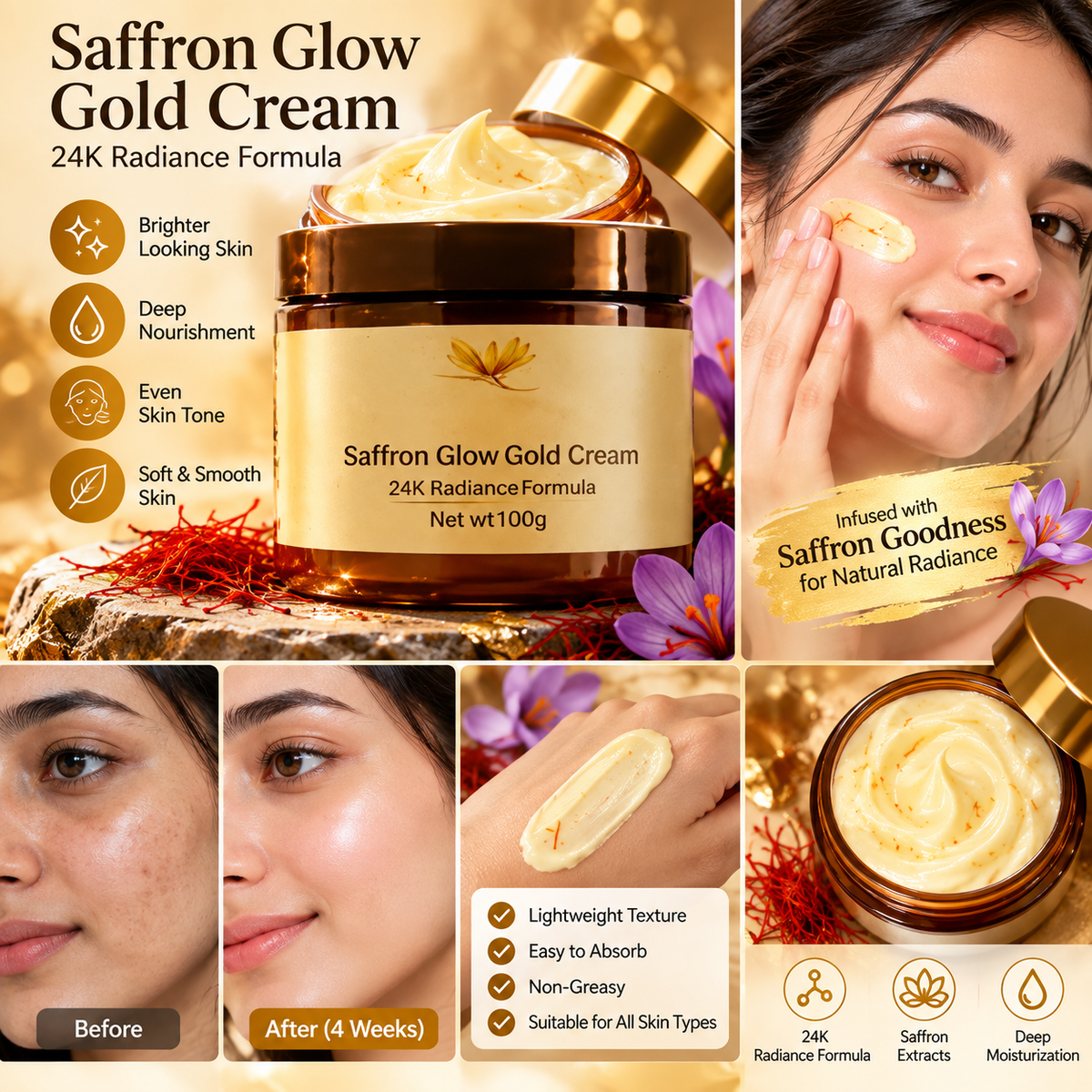 Saffron Glow Gold Cream