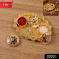 Ganesh Kumkum Holder  Elegant Meenakari Pooja Accessory