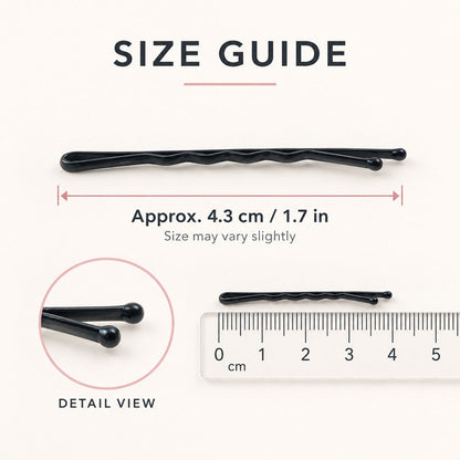 Metal Hair Pins For Women And Girls Strong Hold Wavy Hair Styling Pins (36 Pc)