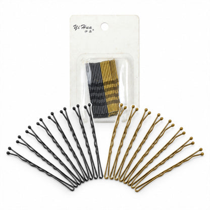 Metal Hair Pins With Flexible Grip And Rounded Tips (18 Pc)