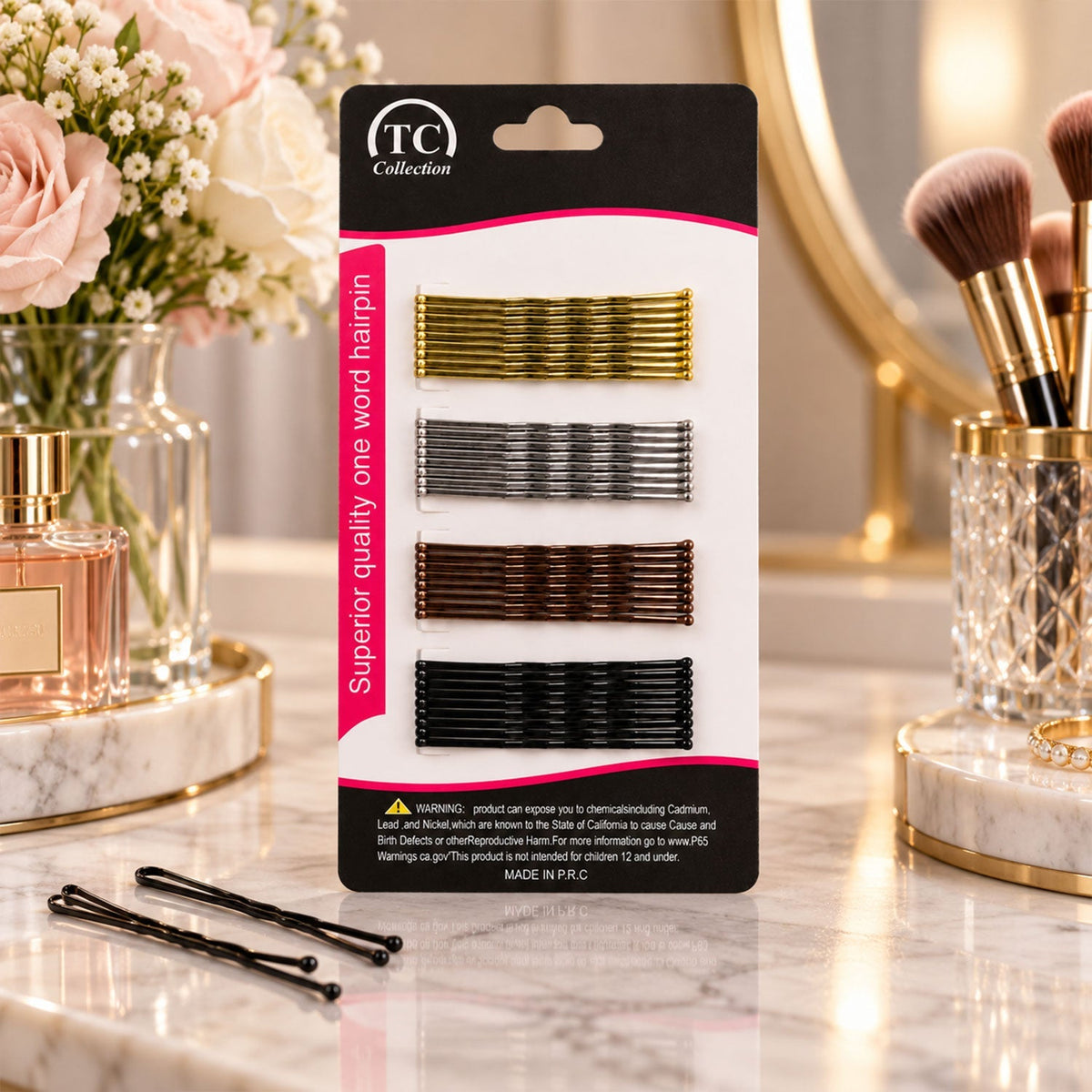 Metal Hair Pins For Women And Girls Strong Hold Wavy Hair Styling Pins (36 Pc)