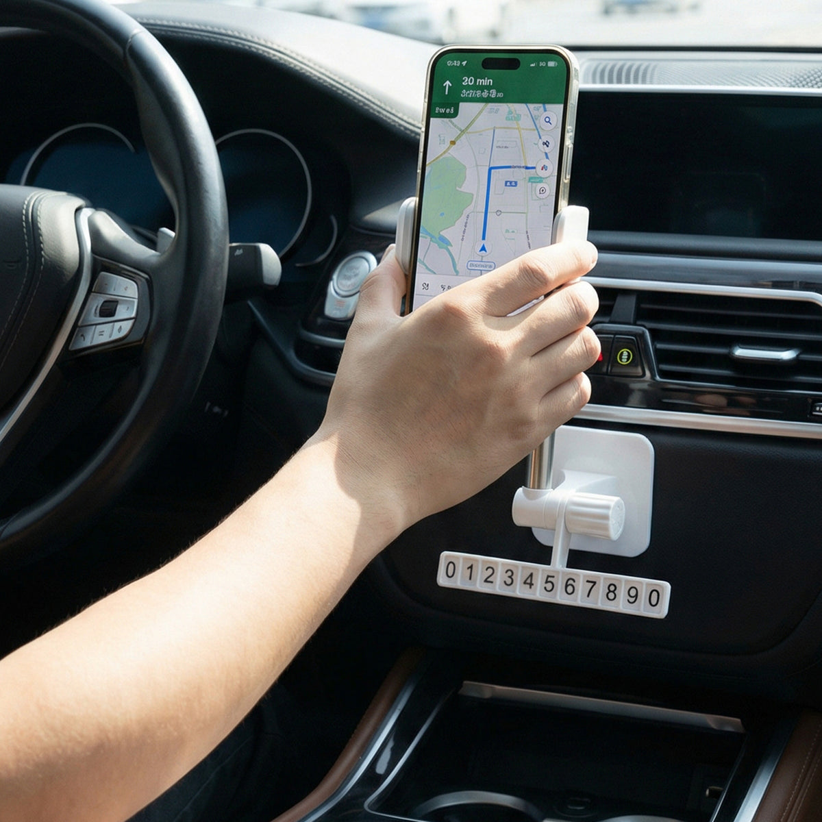 Adjustable Car Dashboard Mobile Phone Holder (1 Set)