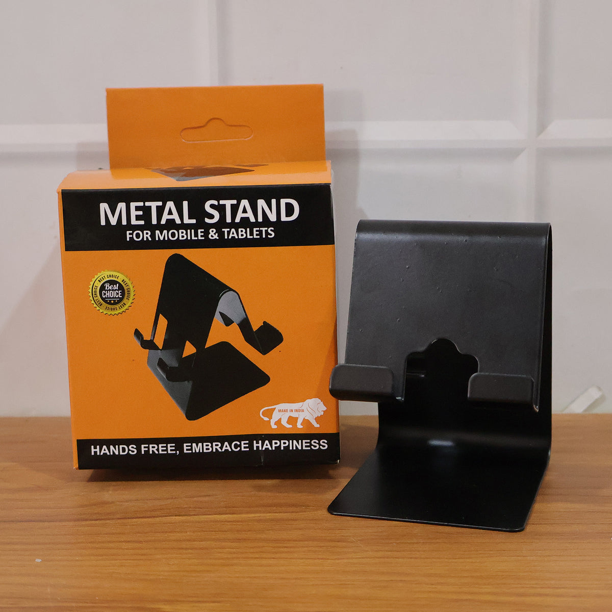 Metal Mobile Phone  Tablet Stand (1 Pc Black Color)